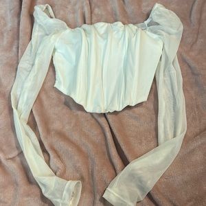 mesh corset white
